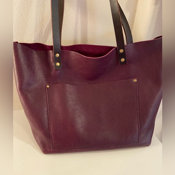 Portland Leather Handbags - Plum PLG medium tote